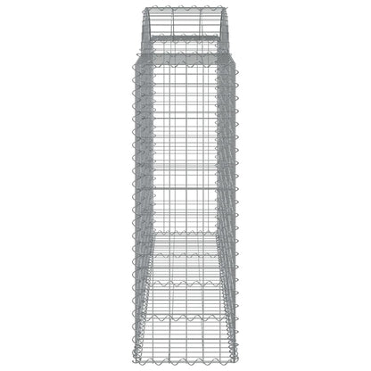 Arched Gabion Baskets 7 pcs 200x50x120/140 cm Galvanised Iron