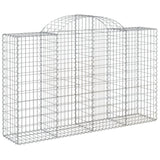 Arched Gabion Baskets 8 pcs 200x50x120/140 cm Galvanised Iron