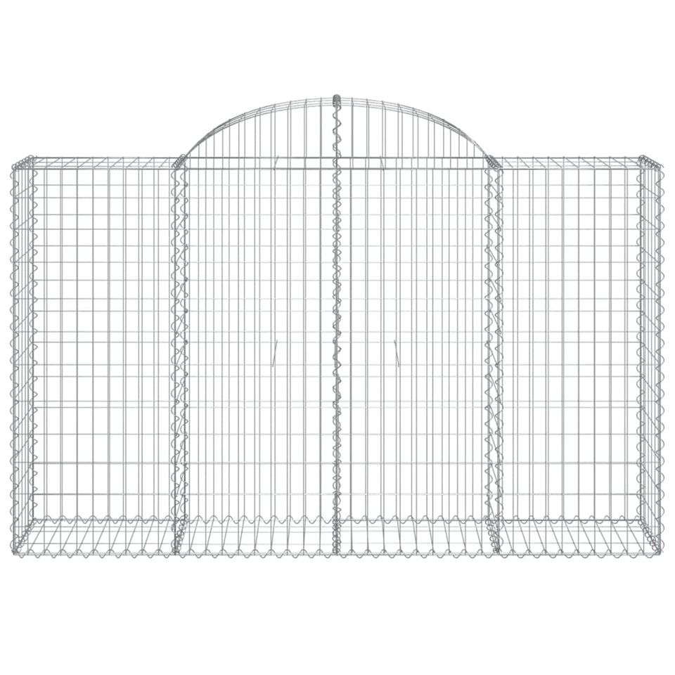 Arched Gabion Baskets 8 pcs 200x50x120/140 cm Galvanised Iron