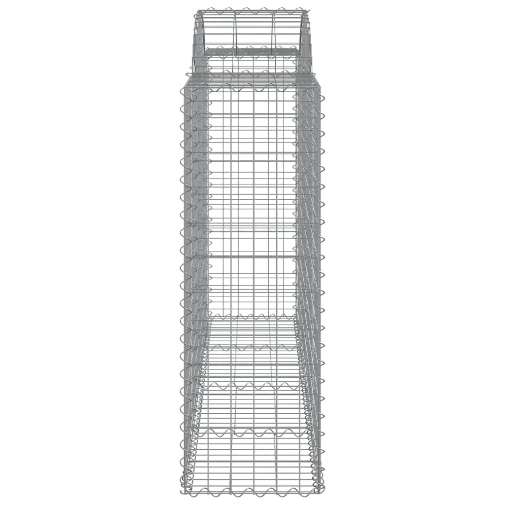 Arched Gabion Baskets 11 pcs 200x50x120/140 cm Galvanised Iron