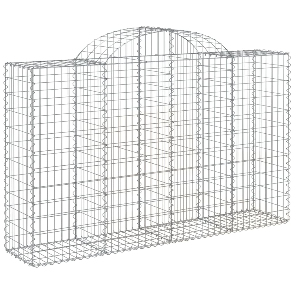 Arched Gabion Baskets 30 pcs 200x50x120/140 cm Galvanised Iron