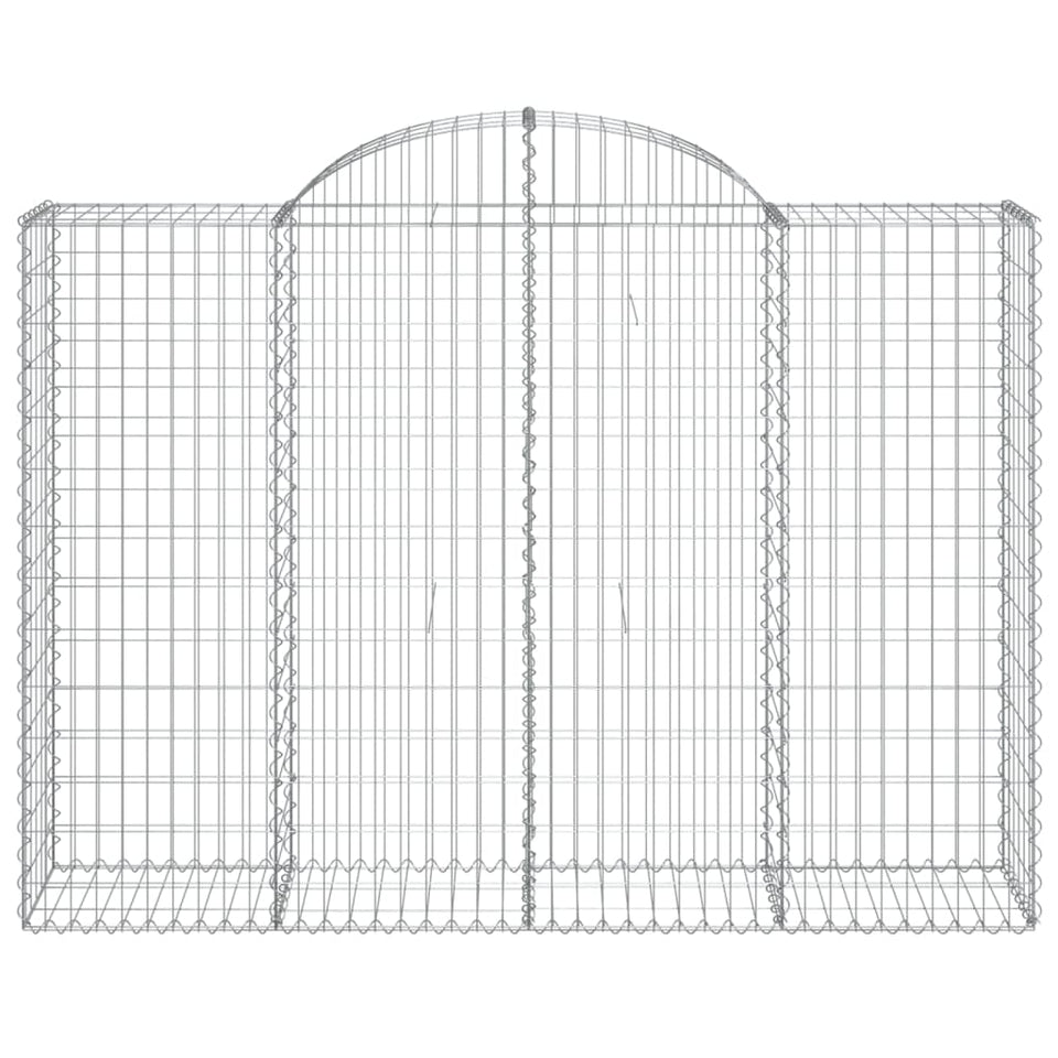 Arched Gabion Baskets 7 pcs 200x50x140/160 cm Galvanised Iron