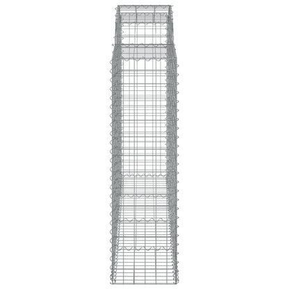 Arched Gabion Baskets 7 pcs 200x50x140/160 cm Galvanised Iron