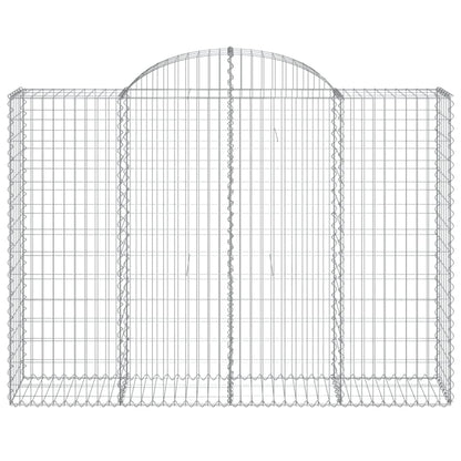 Arched Gabion Baskets 9 pcs 200x50x140/160 cm Galvanised Iron