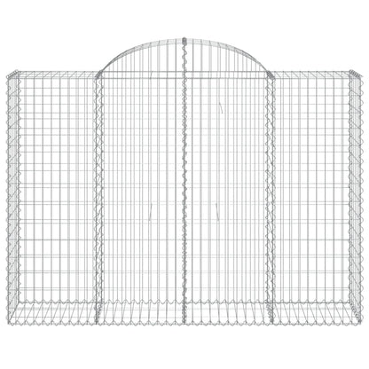 Arched Gabion Baskets 14 pcs 200x50x140/160 cm Galvanised Iron