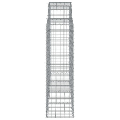 Arched Gabion Baskets 14 pcs 200x50x140/160 cm Galvanised Iron