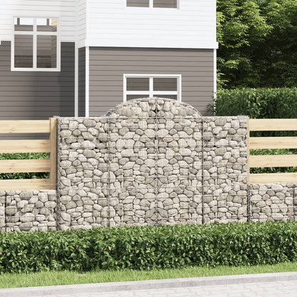Arched Gabion Baskets 25 pcs 200x50x140/160 cm Galvanised Iron