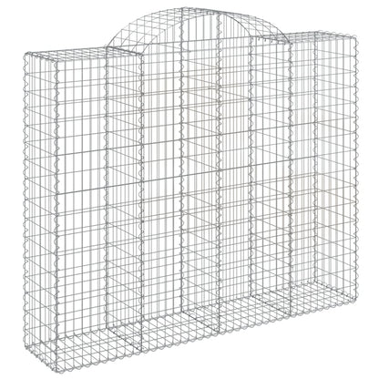 Arched Gabion Baskets 2 pcs 200x50x160/180 cm Galvanised Iron
