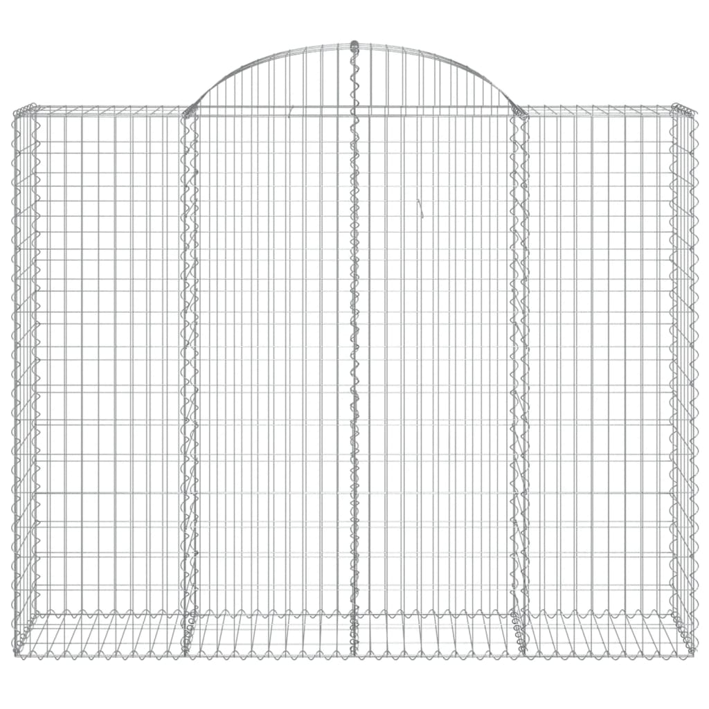 Arched Gabion Baskets 5 pcs 200x50x160/180 cm Galvanised Iron