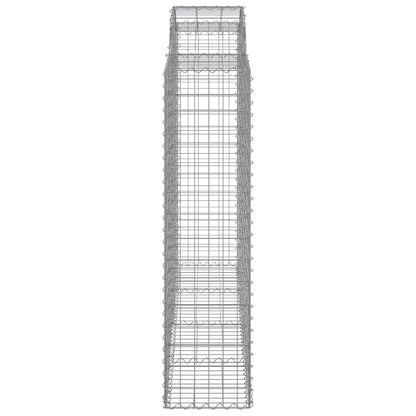 Arched Gabion Baskets 5 pcs 200x50x160/180 cm Galvanised Iron