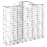 Arched Gabion Baskets 7 pcs 200x50x160/180 cm Galvanised Iron