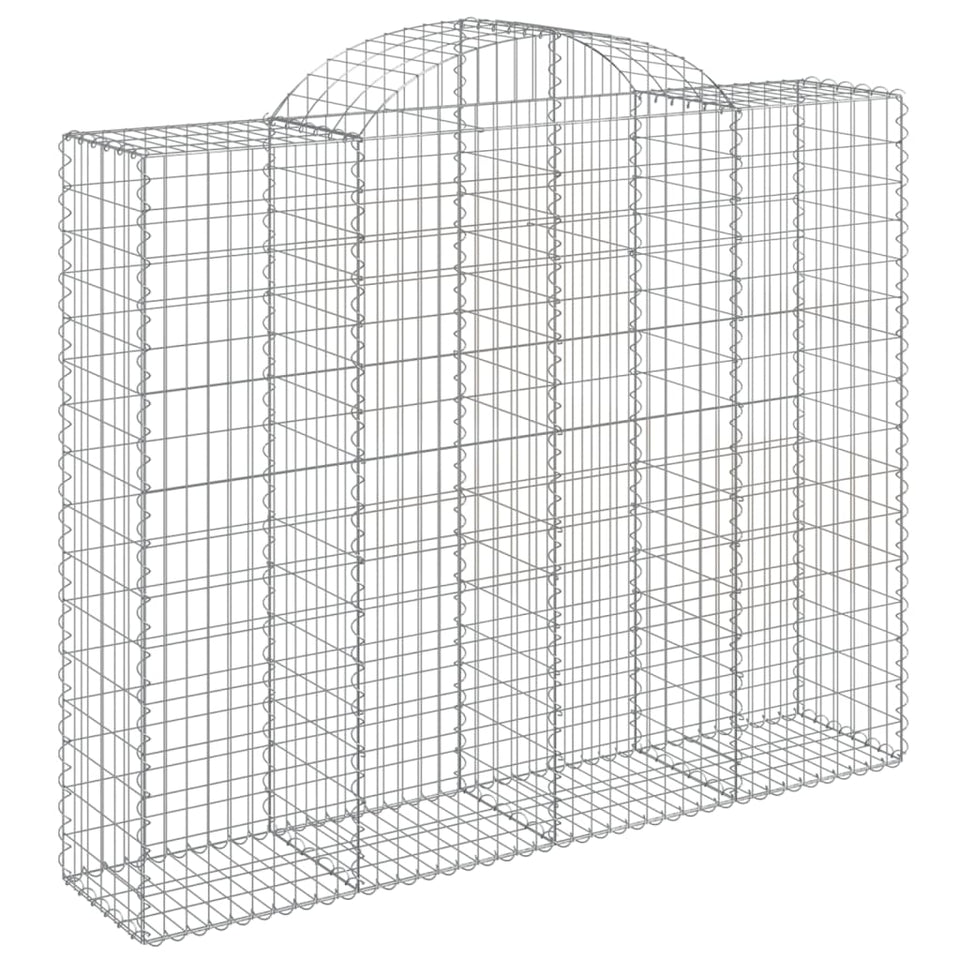 Arched Gabion Baskets 8 pcs 200x50x160/180 cm Galvanised Iron