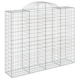 Arched Gabion Baskets 8 pcs 200x50x160/180 cm Galvanised Iron