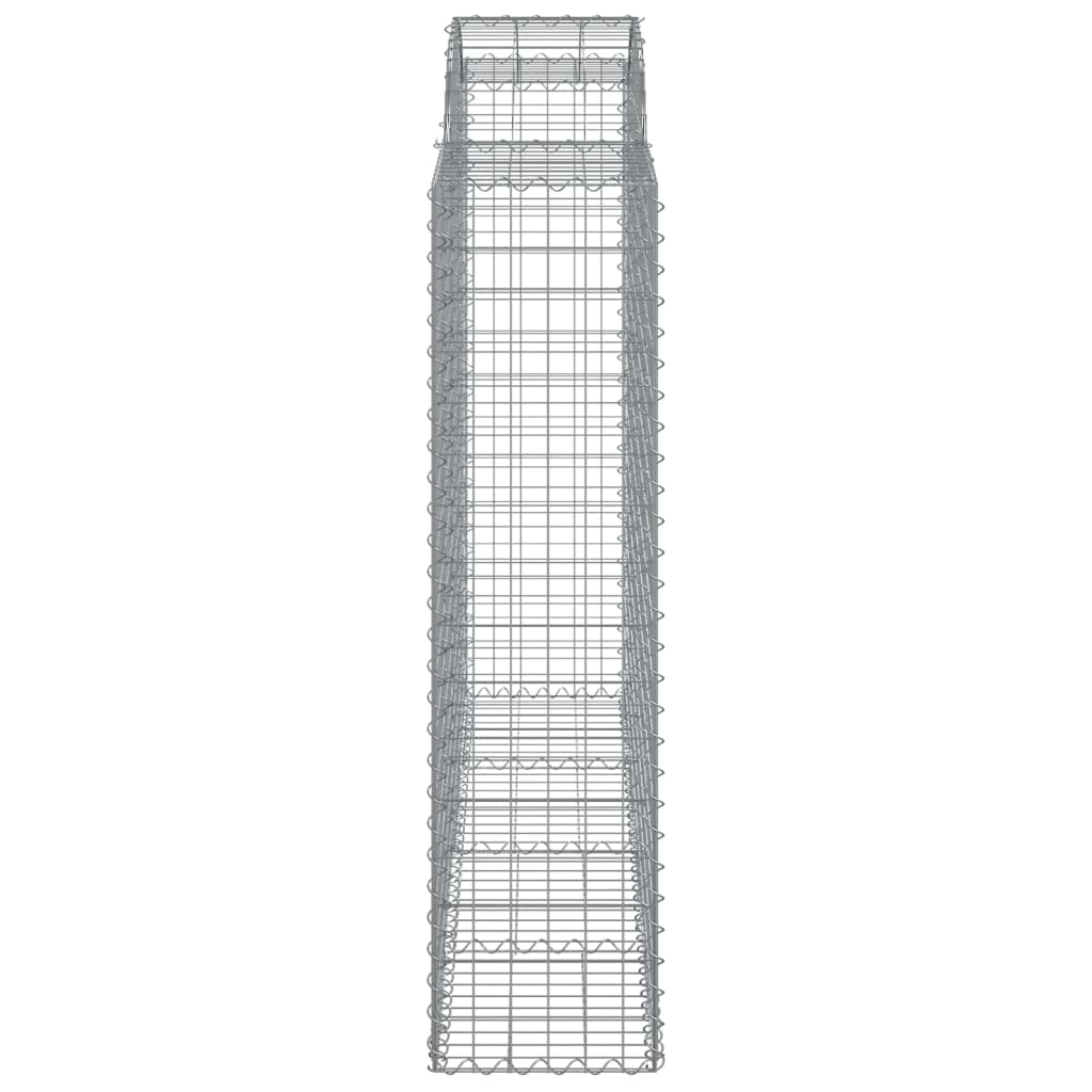 Arched Gabion Baskets 11 pcs 200x50x160/180 cm Galvanised Iron