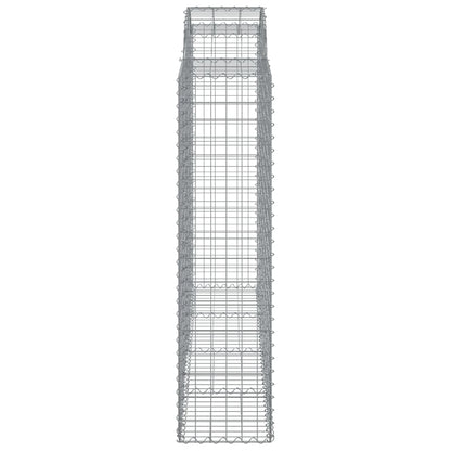 Arched Gabion Baskets 12 pcs 200x50x160/180 cm Galvanised Iron