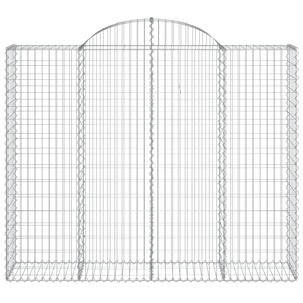 Arched Gabion Baskets 20 pcs 200x50x160/180 cm Galvanised Iron