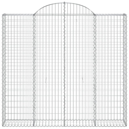 Arched Gabion Baskets 4 pcs 200x50x180/200 cm Galvanised Iron