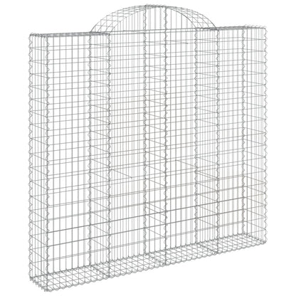 Arched Gabion Baskets 5 pcs 200x50x180/200 cm Galvanised Iron