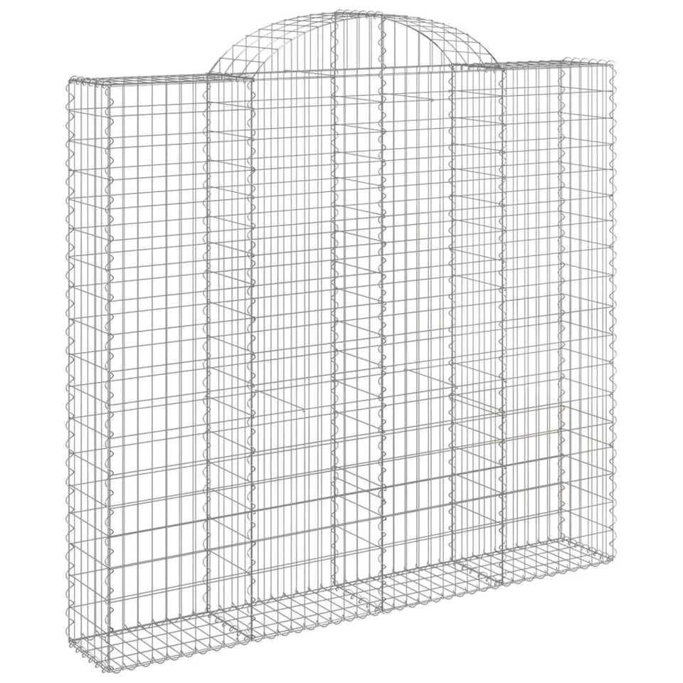 Arched Gabion Baskets 7 pcs 200x50x180/200 cm Galvanised Iron