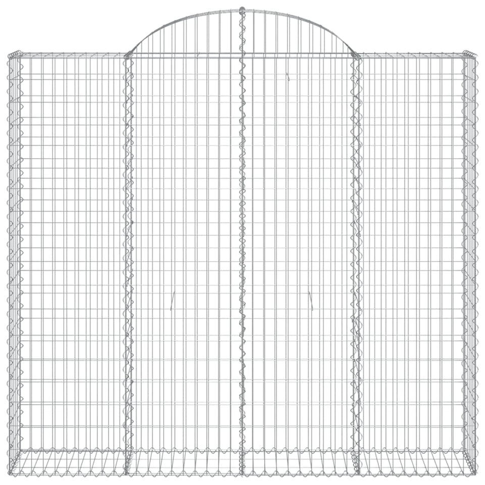 Arched Gabion Baskets 7 pcs 200x50x180/200 cm Galvanised Iron