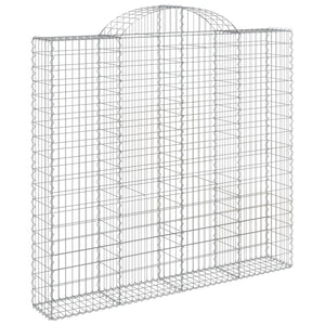 Arched Gabion Baskets 8 pcs 200x50x180/200 cm Galvanised Iron