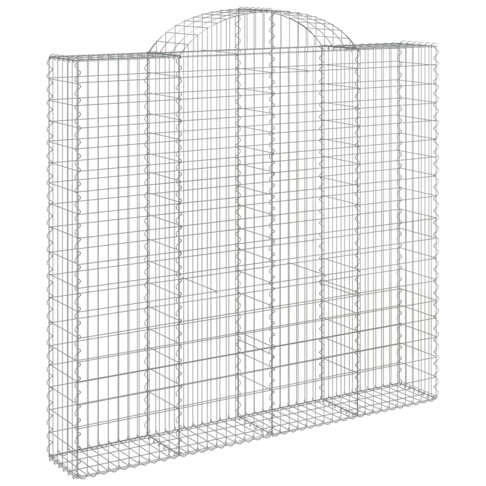 Arched Gabion Baskets 8 pcs 200x50x180/200 cm Galvanised Iron