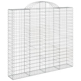 Arched Gabion Baskets 8 pcs 200x50x180/200 cm Galvanised Iron