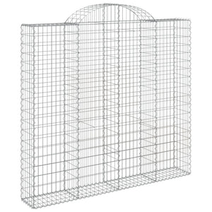 Arched Gabion Baskets 9 pcs 200x50x180/200 cm Galvanised Iron