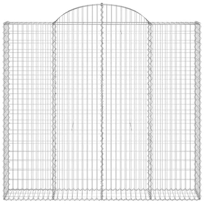 Arched Gabion Baskets 9 pcs 200x50x180/200 cm Galvanised Iron
