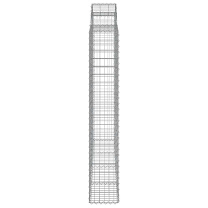 Arched Gabion Baskets 9 pcs 200x50x180/200 cm Galvanised Iron