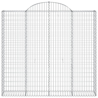 Arched Gabion Baskets 11 pcs 200x50x180/200 cm Galvanised Iron