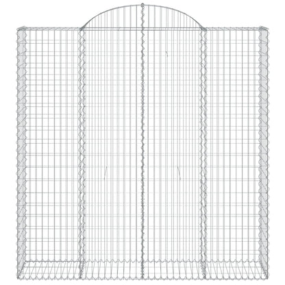 Arched Gabion Baskets 2 pcs 200x50x200/220 cm Galvanised Iron