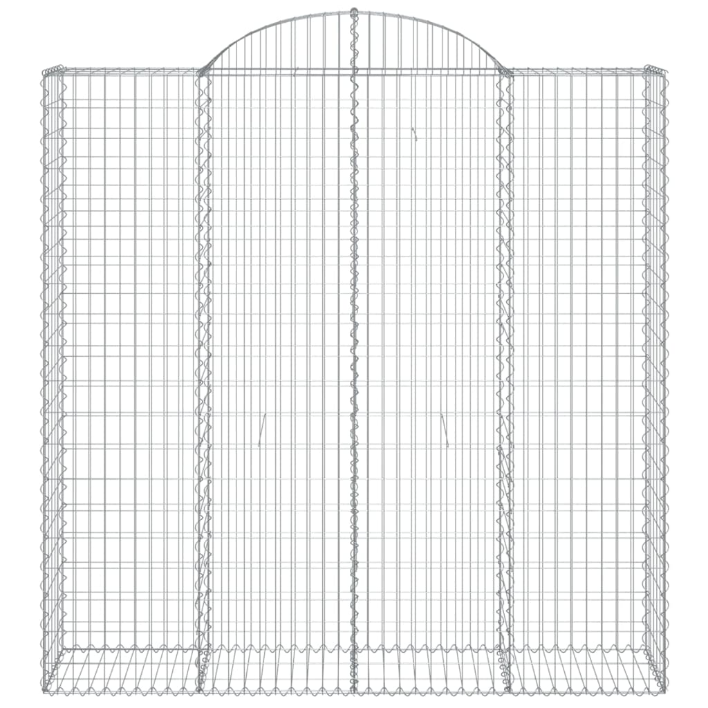 Arched Gabion Baskets 5 pcs 200x50x200/220 cm Galvanised Iron