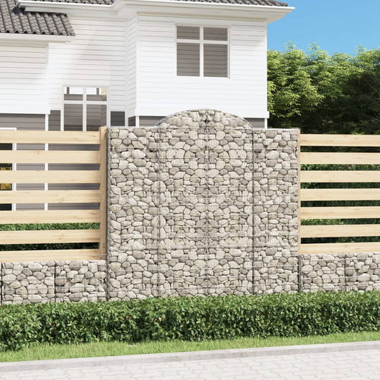 Arched Gabion Baskets 5 pcs 200x50x200/220 cm Galvanised Iron