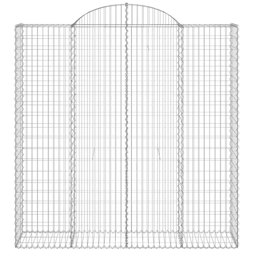 Arched Gabion Baskets 7 pcs 200x50x200/220 cm Galvanised Iron