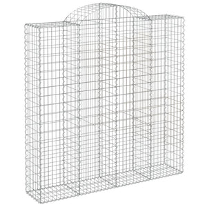 Arched Gabion Baskets 8 pcs 200x50x200/220 cm Galvanised Iron