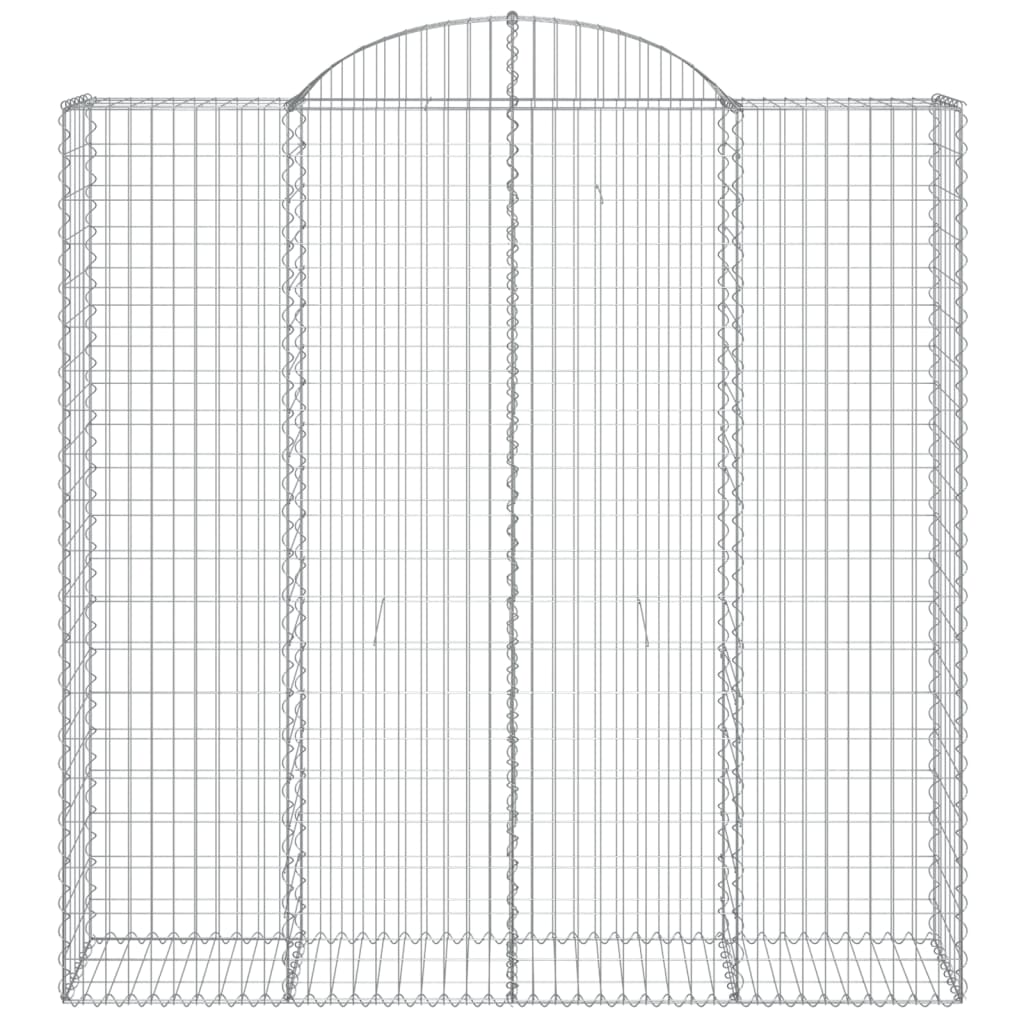 Arched Gabion Baskets 8 pcs 200x50x200/220 cm Galvanised Iron