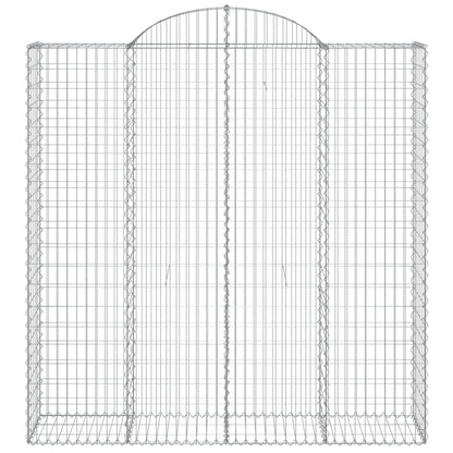 Arched Gabion Baskets 10 pcs 200x50x200/220 cm Galvanised Iron