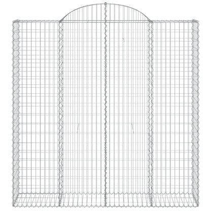 Arched Gabion Baskets 11 pcs 200x50x200/220 cm Galvanised Iron