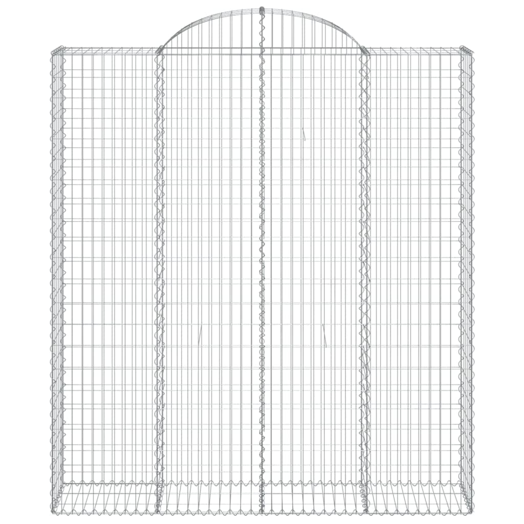 Arched Gabion Baskets 2 pcs 200x50x220/240 cm Galvanised Iron