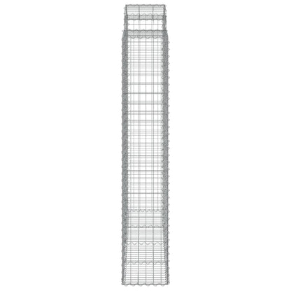 Arched Gabion Baskets 2 pcs 200x50x220/240 cm Galvanised Iron