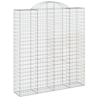 Arched Gabion Baskets 6 pcs 200x50x220/240 cm Galvanised Iron