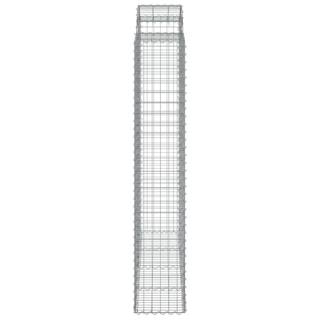 Arched Gabion Baskets 6 pcs 200x50x220/240 cm Galvanised Iron