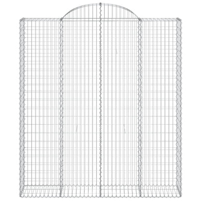 Arched Gabion Baskets 7 pcs 200x50x220/240 cm Galvanised Iron