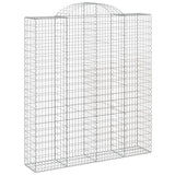 Arched Gabion Baskets 8 pcs 200x50x220/240 cm Galvanised Iron