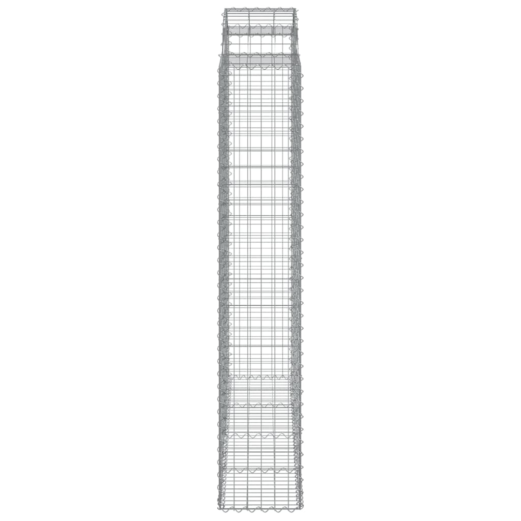 Arched Gabion Baskets 12 pcs 200x50x220/240 cm Galvanised Iron