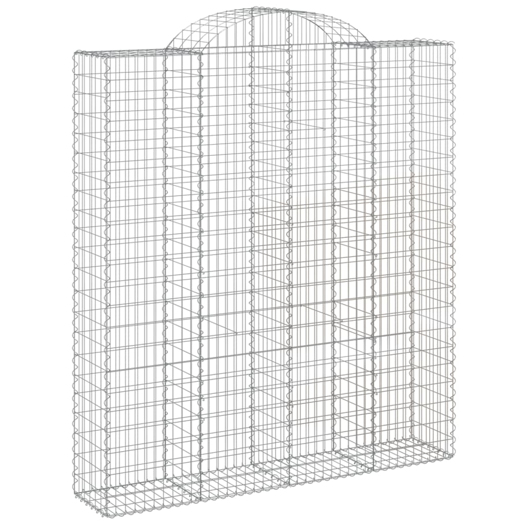 Arched Gabion Baskets 13 pcs 200x50x220/240 cm Galvanised Iron