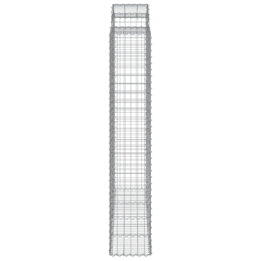 Arched Gabion Baskets 13 pcs 200x50x220/240 cm Galvanised Iron