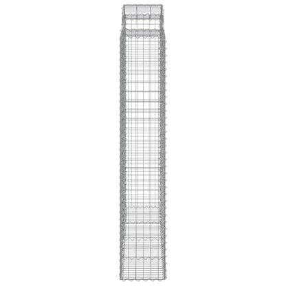 Arched Gabion Baskets 14 pcs 200x50x220/240 cm Galvanised Iron