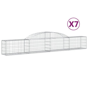 Arched Gabion Baskets 7 pcs 300x30x40/60 cm Galvanised Iron